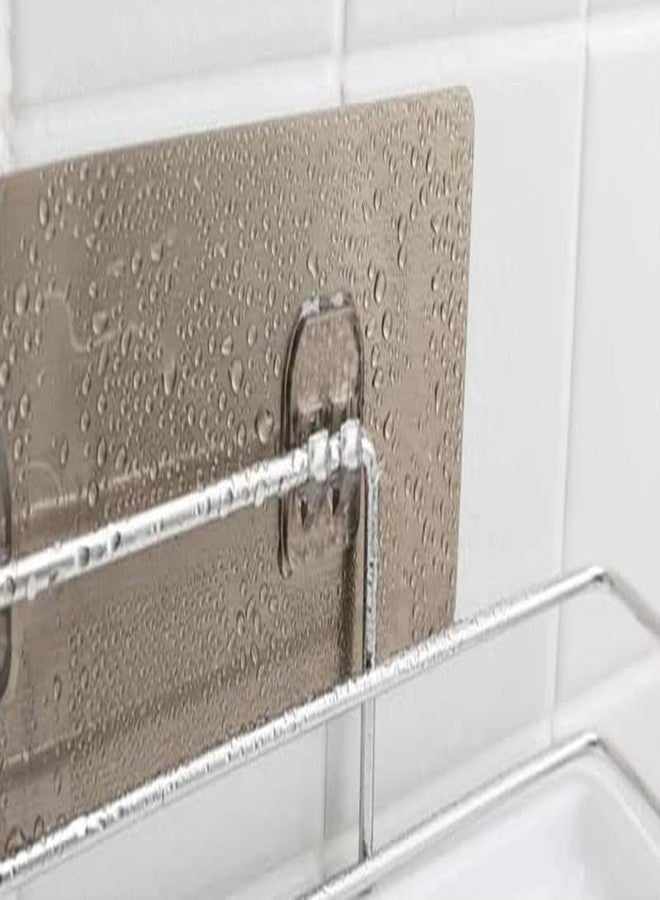 VIHAX Strong Self Adhesive Magic Sticker Bathroom and Kitchen Hanging Racks Magic Sticker, Tissue and Towel Rack Hanging Adhesive Sticker - Only Sticker (Double Hook (16 x 7 cm), 2) - Image 2